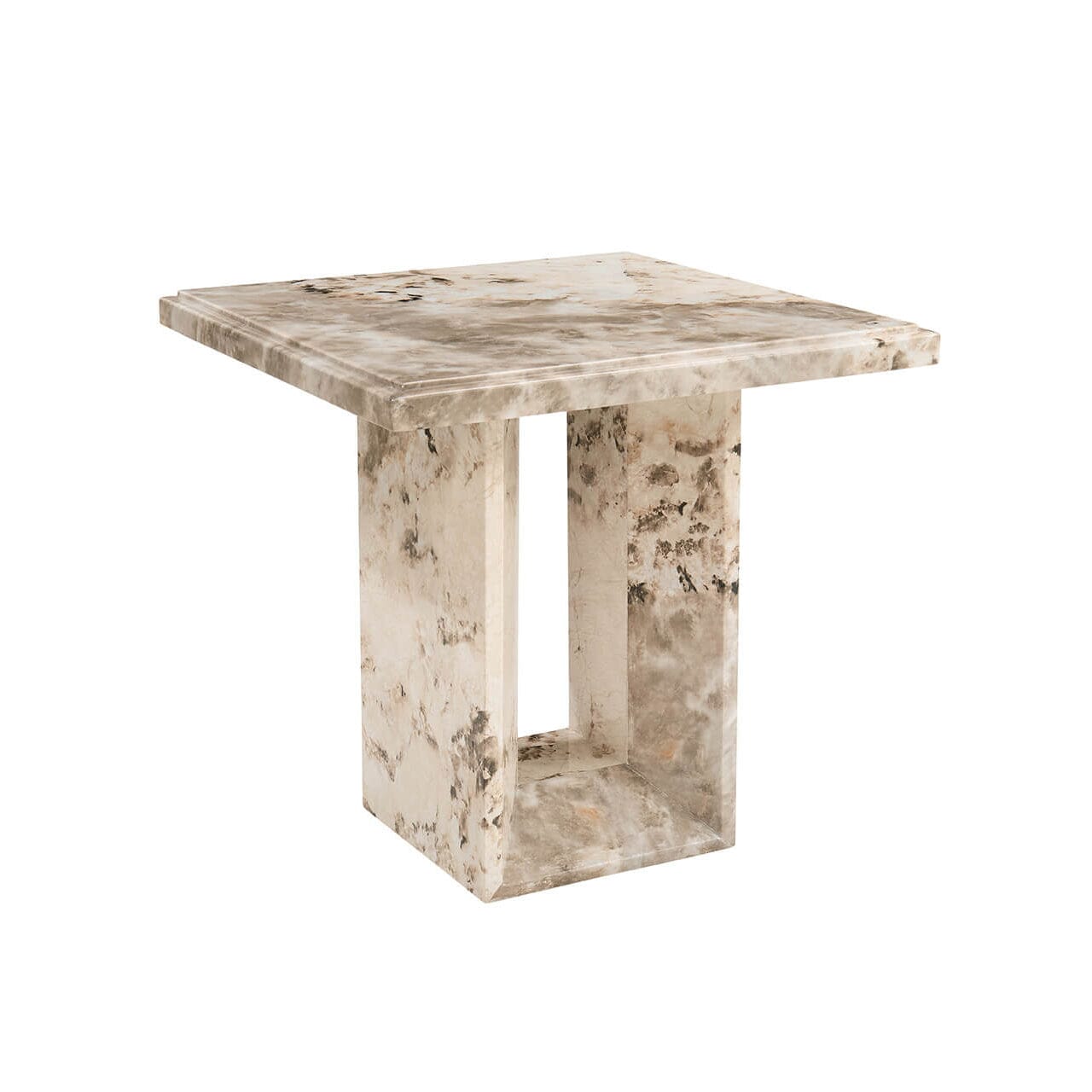 Thea Mocha Marble Side Table Furniture 