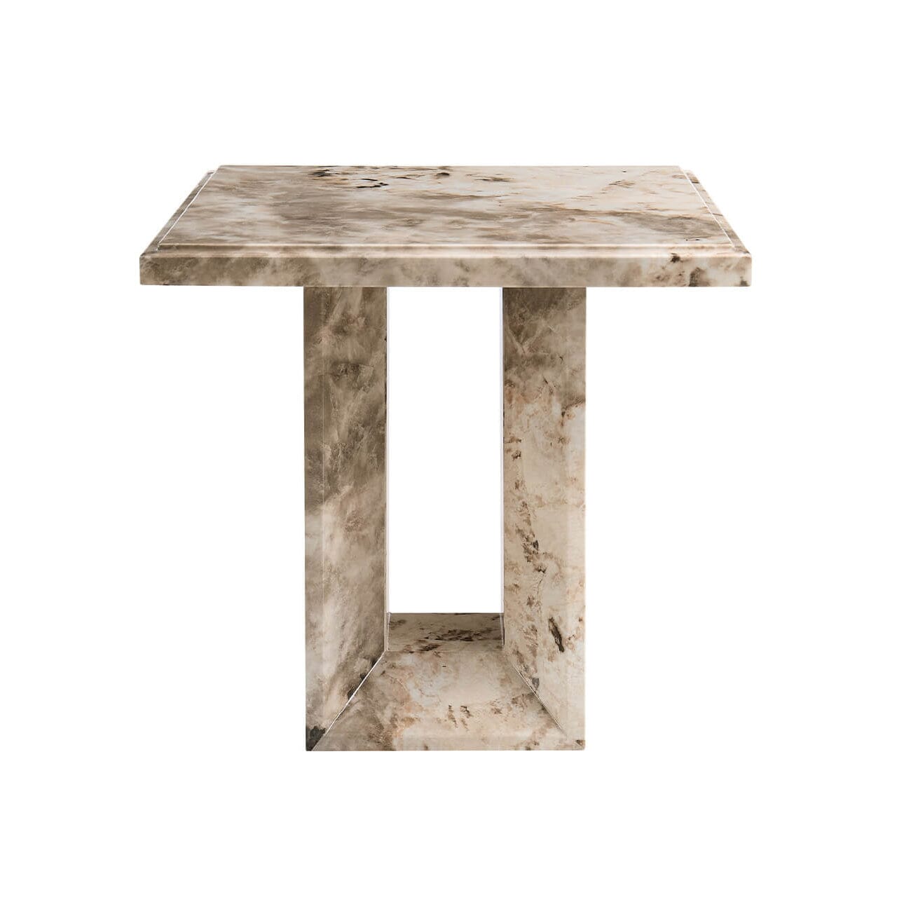Thea Mocha Marble Side Table Furniture 