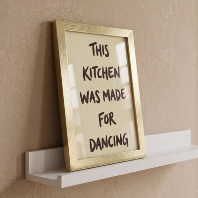'This Kitchen was Made for Dancing' Mini Gold Framed Art Accessories 