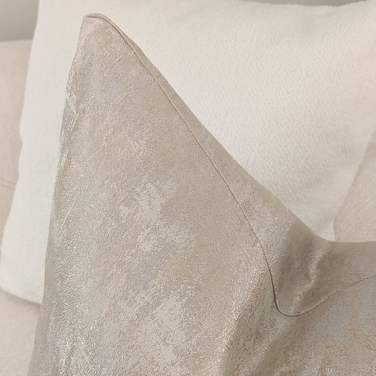 Tiana Cream & Gold Abstract Print Cushion Cover - 50x50cm Textiles 