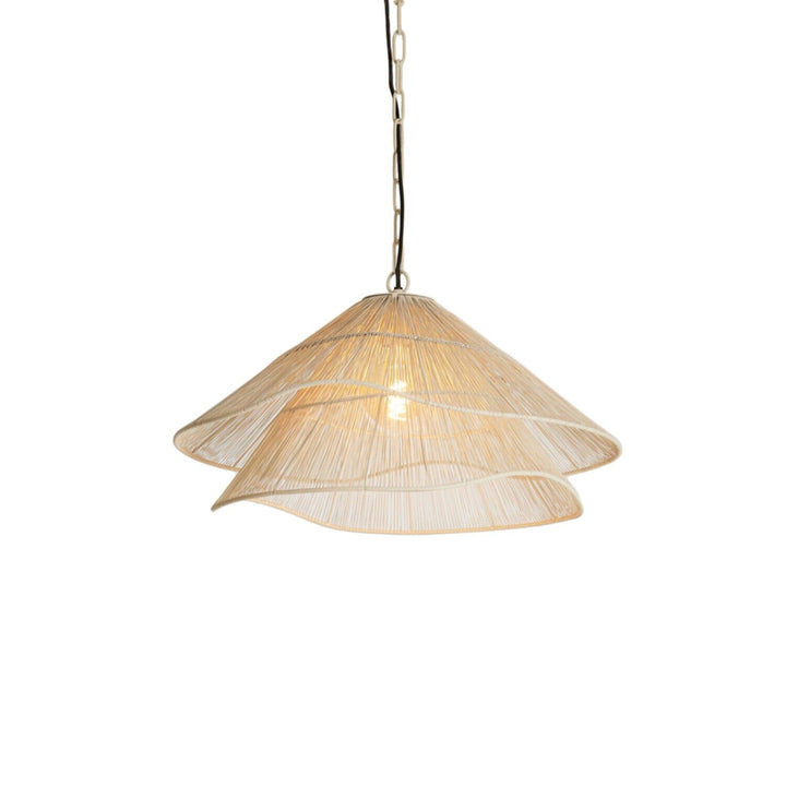 Tiare Cream Woven 2 Tier Abstract Ceiling Light Lighting 