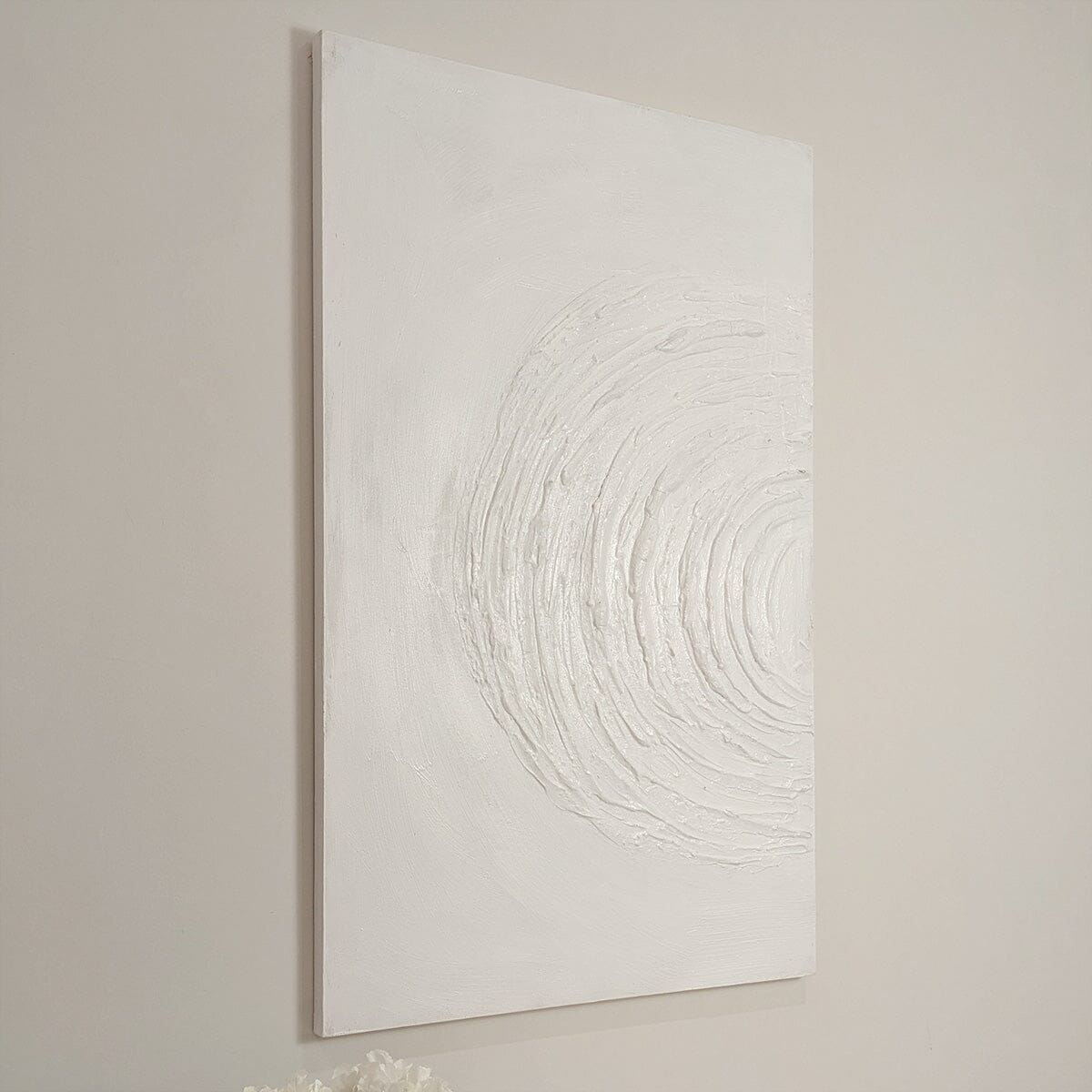 Tilly Cream Half Moon Textured Canvas Wall Art Accessories 