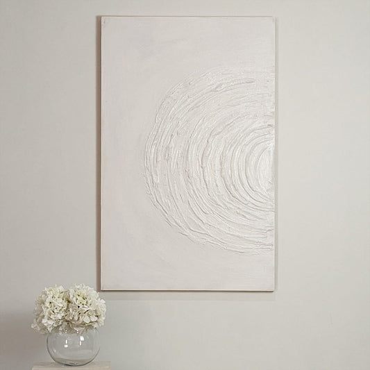 Tilly Cream Half Moon Textured Canvas Wall Art Accessories 