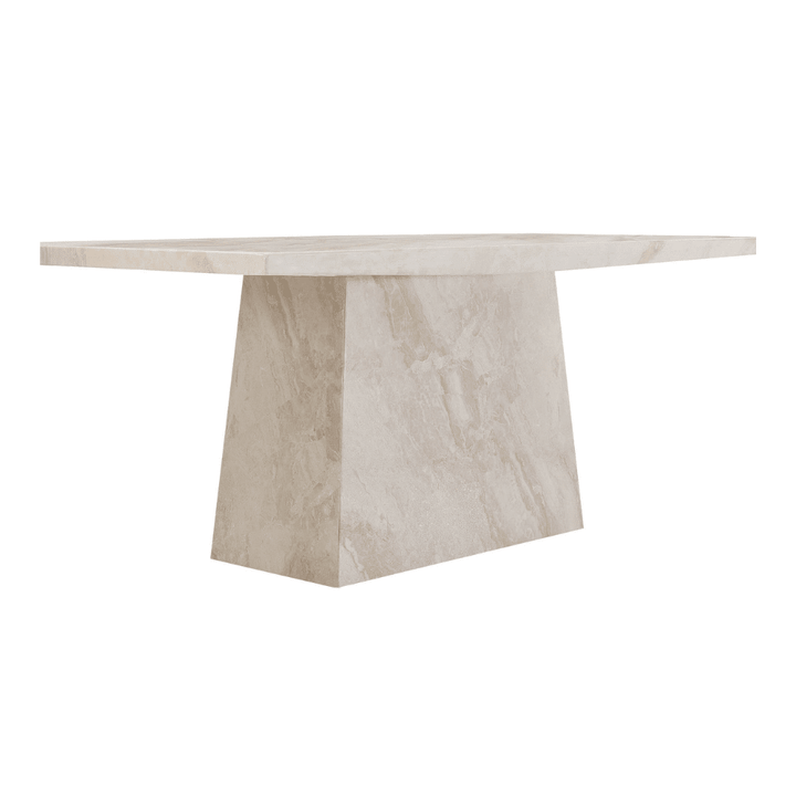 Travara Taupe & Cream Marble Coffee Table Furniture 