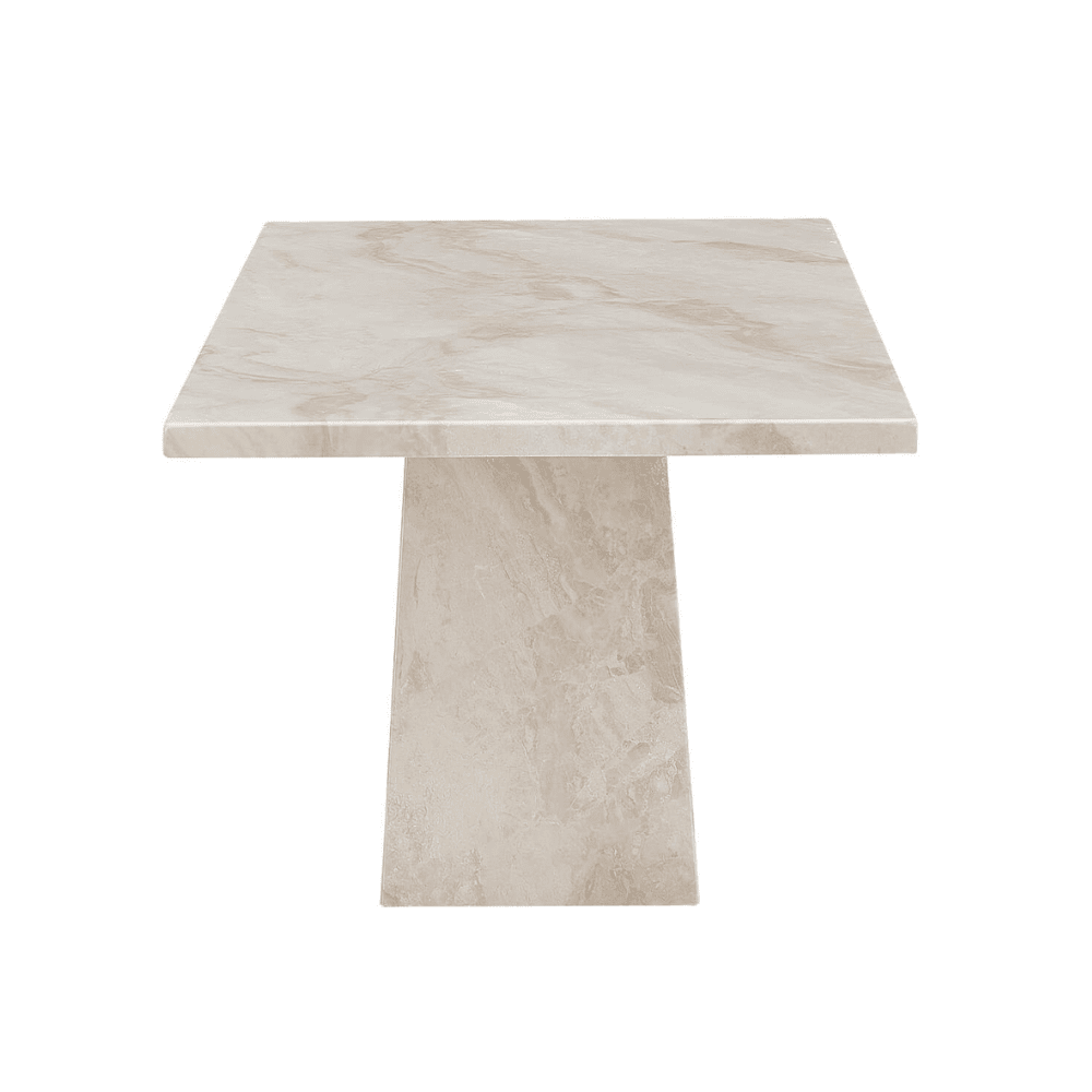 Travara Taupe & Cream Marble Coffee Table Furniture 