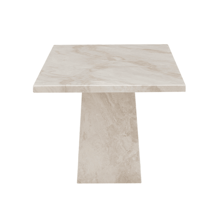 Travara Taupe & Cream Marble Coffee Table Furniture 