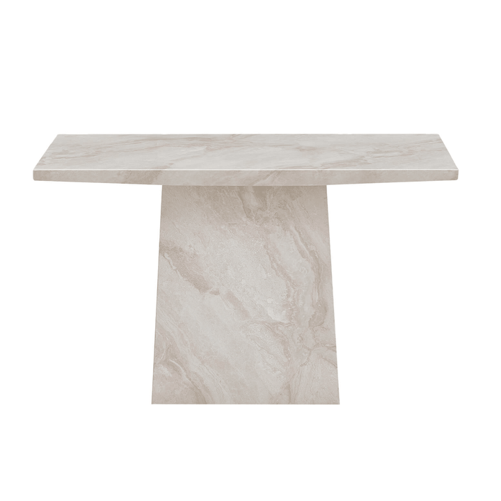 Travara Taupe & Cream Marble Console Table Furniture 