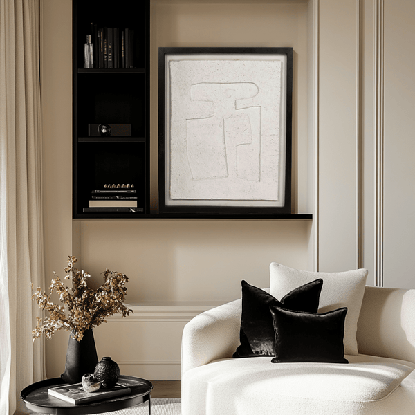 Tresor Monochrome Textured Abstract Wall Art - II Accessories 