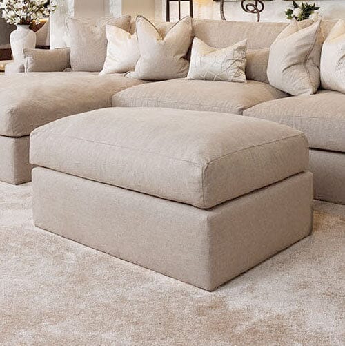 Tribeca Ash Greige Large Footstool - Express Delivery MTO Sofa 