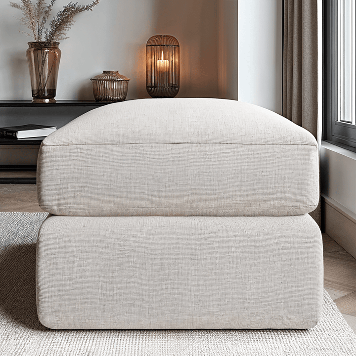 Tribeca Ash Greige Large U Shape Footstool MTO Sofa 