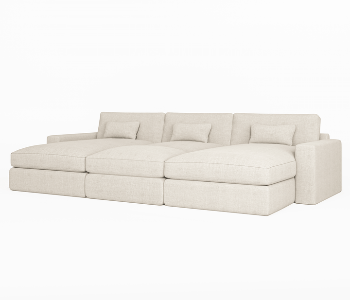 Tribeca Ash Greige Large U Shape Sofa MTO Sofa 