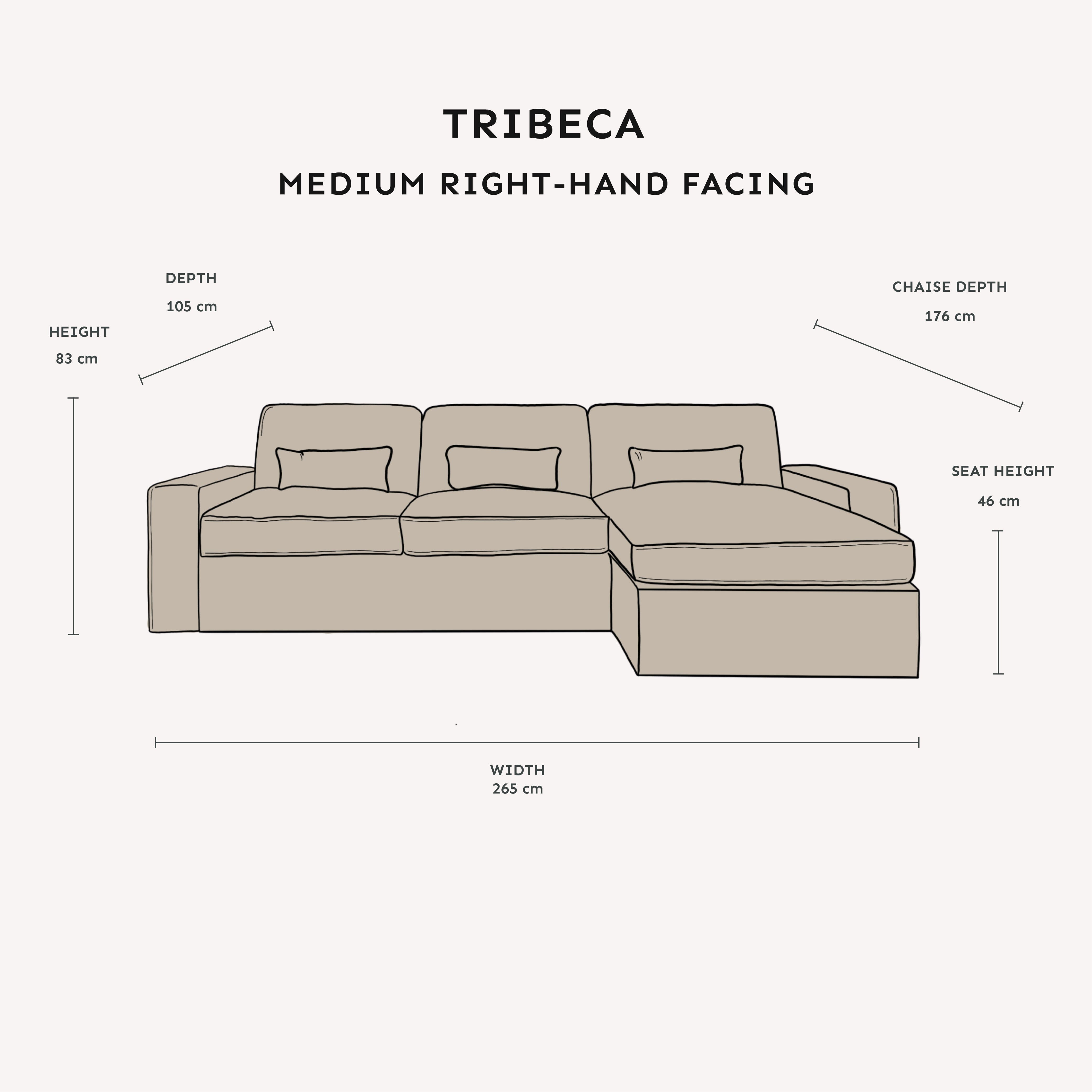 Tribeca Ash Greige Sofa Range MTO Sofa 