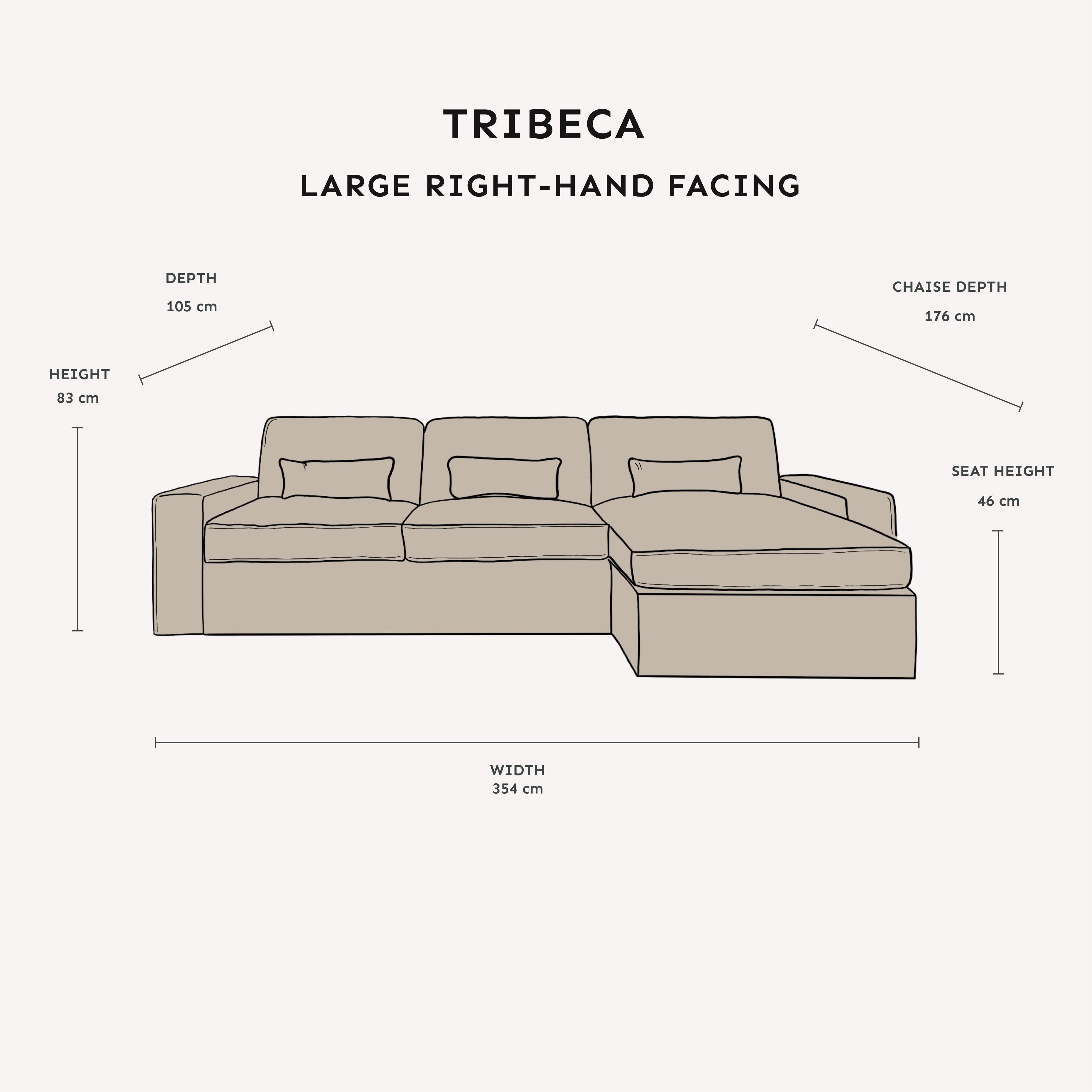 Tribeca Ash Greige Sofa Range MTO Sofa 