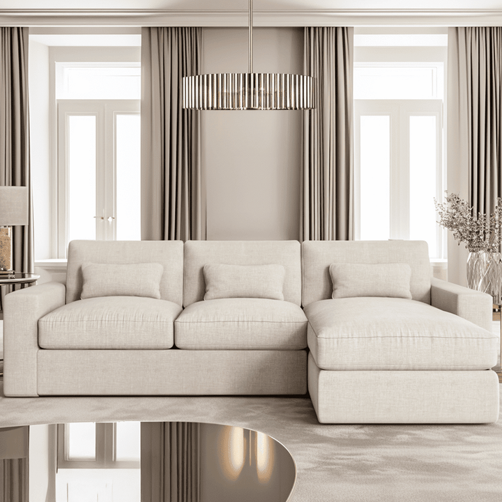Tribeca Ash Greige Sofa Range Sofa Medium Right Hand Facing 