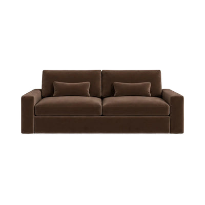 Tribeca Chocolate Brown Velvet 3 Seater Sofa Sofa 