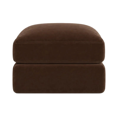 Tribeca Chocolate Brown Velvet Large Footstool Sofa 