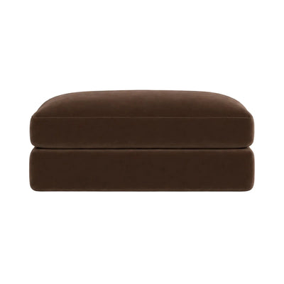 Tribeca Chocolate Brown Velvet Large Footstool Sofa 