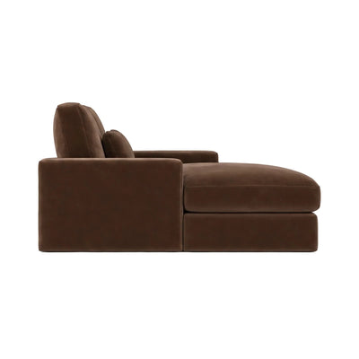 Tribeca Chocolate Brown Velvet Large Left Hand Facing Chaise End Sofa Sofa 