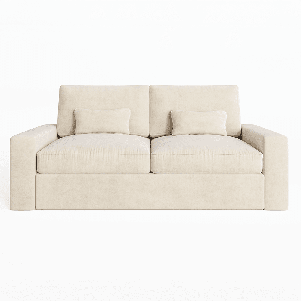 Tribeca Cream Velvet 3 Seater Sofa MTO Sofa 