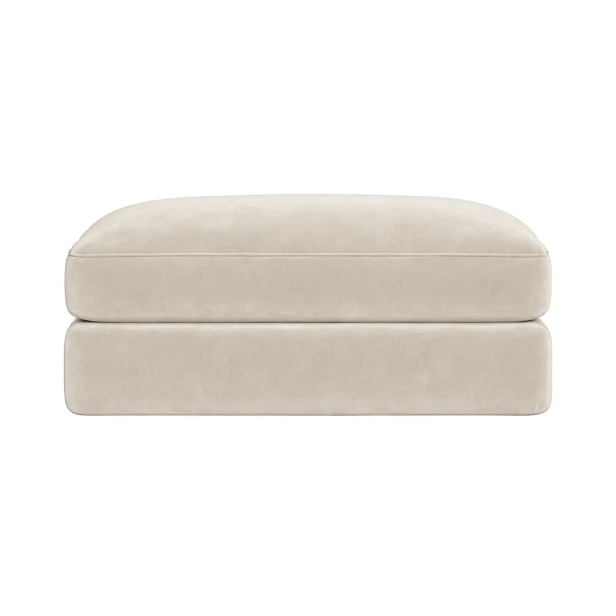 Tribeca Cream Velvet Large Footstool Sofa 