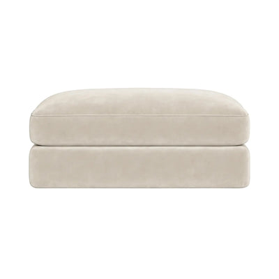 Tribeca Cream Velvet Large Footstool Sofa 