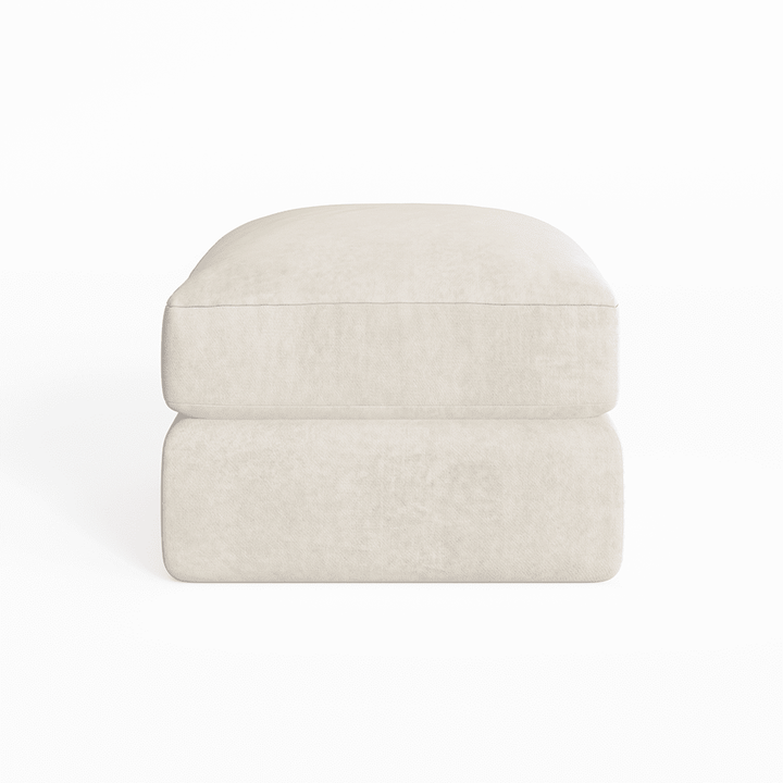 Tribeca Cream Velvet Large U Shape Footstool Sofa 