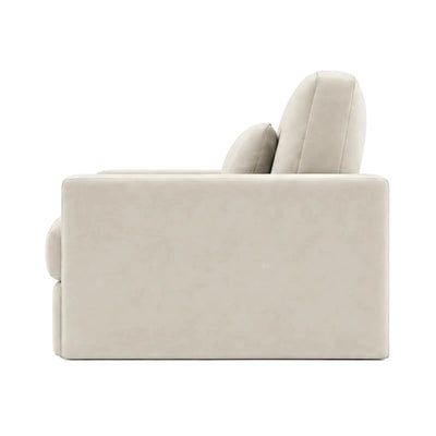 Tribeca Cream Velvet Love Seat Sofa 