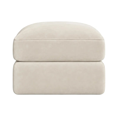 Tribeca Cream Velvet Medium Double Width Footstool Sofa 