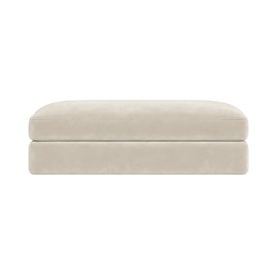 Tribeca Cream Velvet Medium Double Width Footstool Sofa 