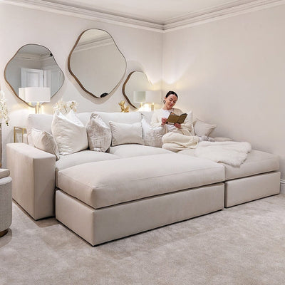 Tribeca Cream Velvet Sofa Range 