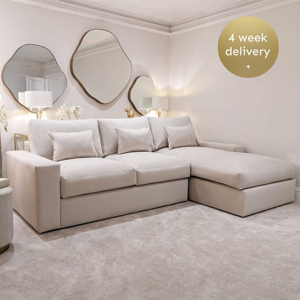 Tribeca Cream Velvet Sofa Range 