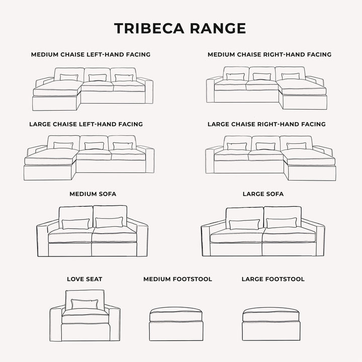Tribeca Cream Velvet Sofa Range 