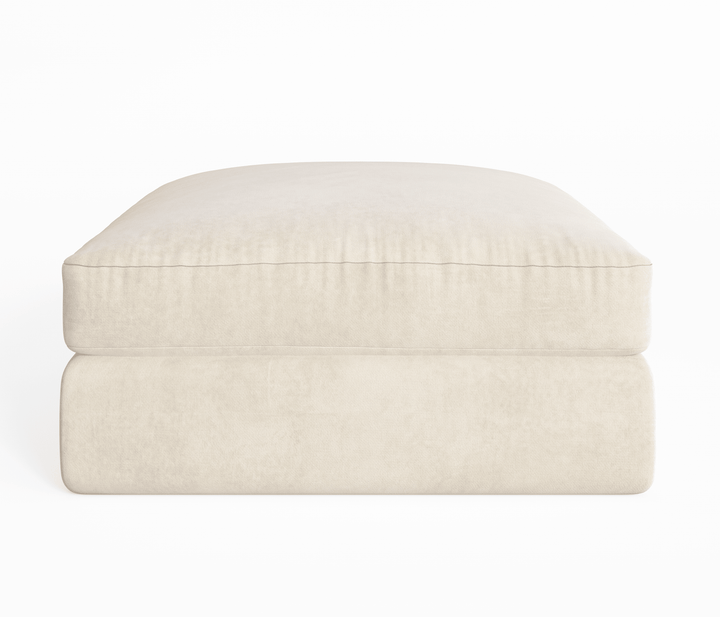 Tribeca Cream Velvet Sofa Range Sofa Large Footstool 