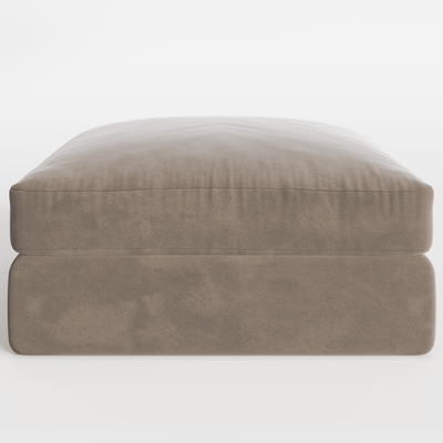 Tribeca Mink Velvet Large Footstool MTO Sofa 
