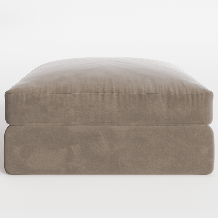 Tribeca Mink Velvet Large Footstool MTO Sofa 