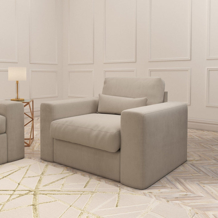 Tribeca Mink Velvet Love Seat MTO Sofa 