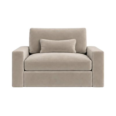 Tribeca Mink Velvet Love Seat Sofa 