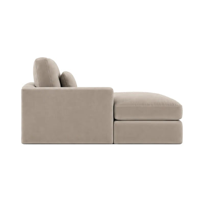 Tribeca Mink Velvet Medium Left Hand Facing Chaise End Sofa Sofa 