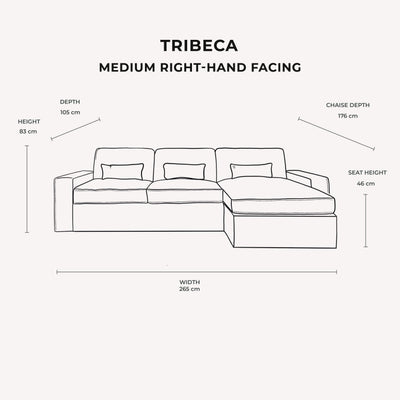 Tribeca Mink Velvet Medium Right Hand Facing Chaise End Sofa Sofa 