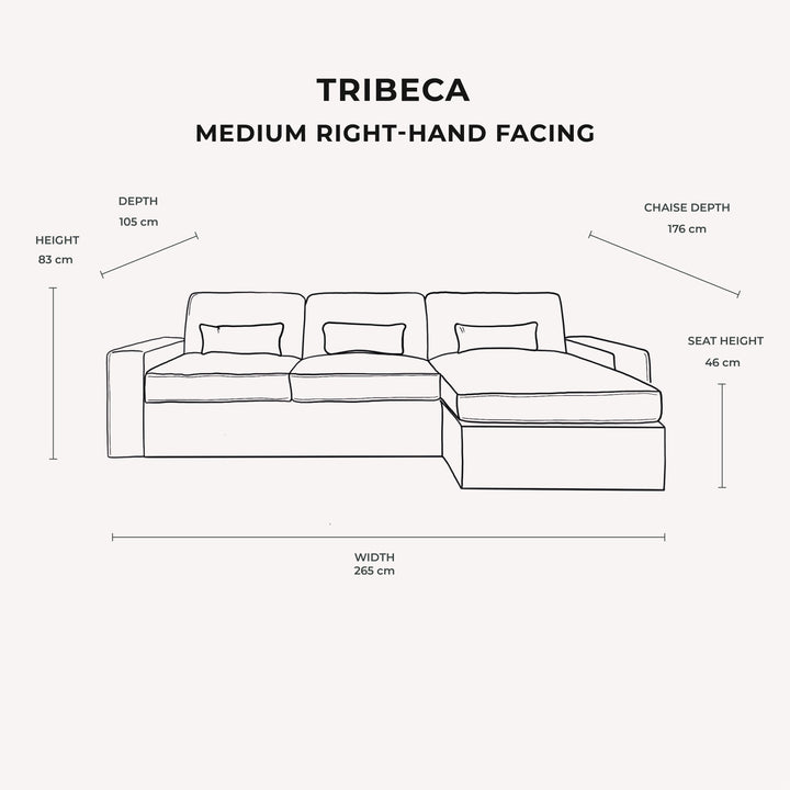 Tribeca Mink Velvet Medium Right Hand Facing Chaise End Sofa Sofa 