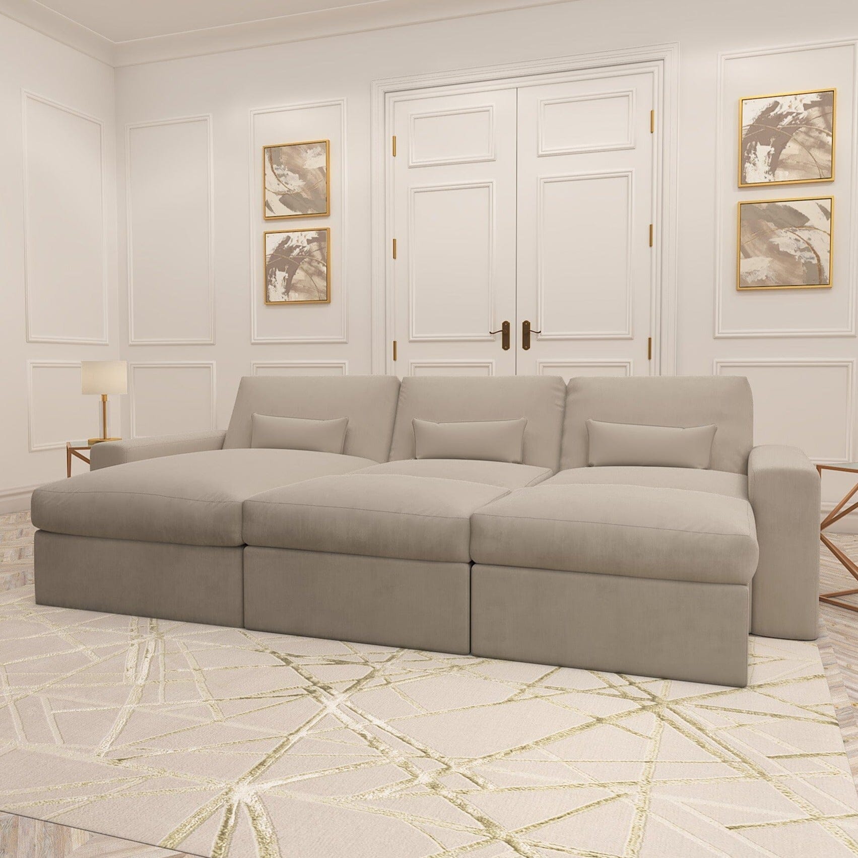Tribeca Mink Velvet Sofa Range 