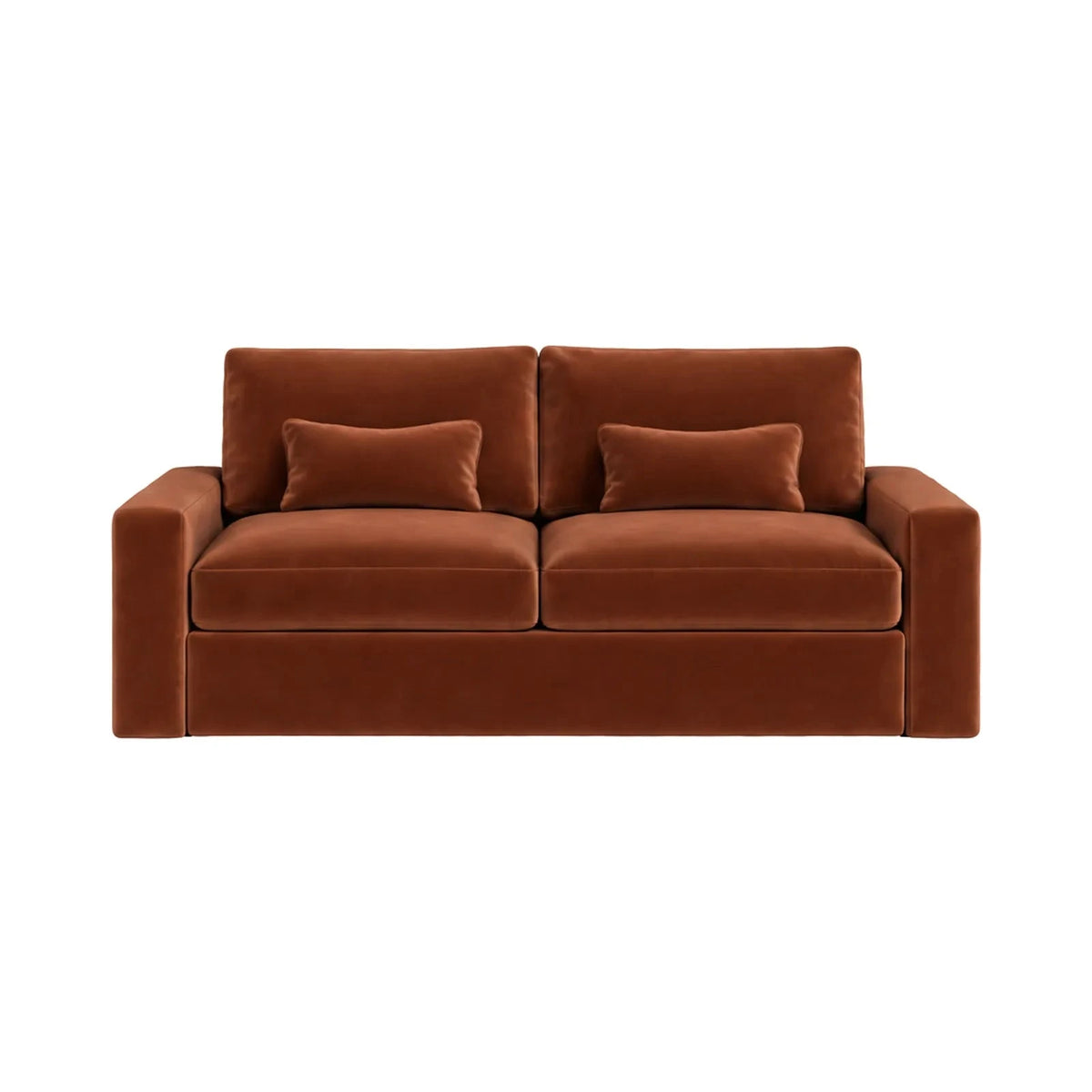 Tribeca Rust Velvet 2 Seater Sofa Sofa 
