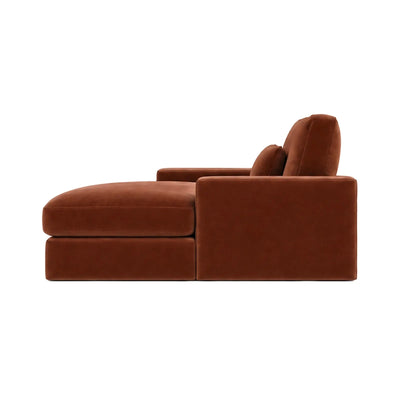 Tribeca Rust Velvet Large Right Hand Facing Chaise End Sofa Sofa 