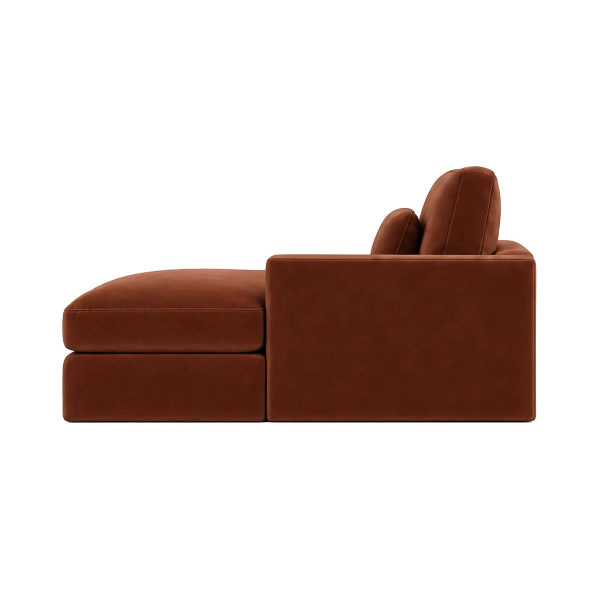 Tribeca Rust Velvet Medium Right Hand Facing Chaise End Sofa Sofa 