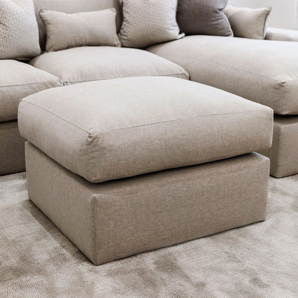Tribeca Warm Grey Medium Footstool MTO Sofa 