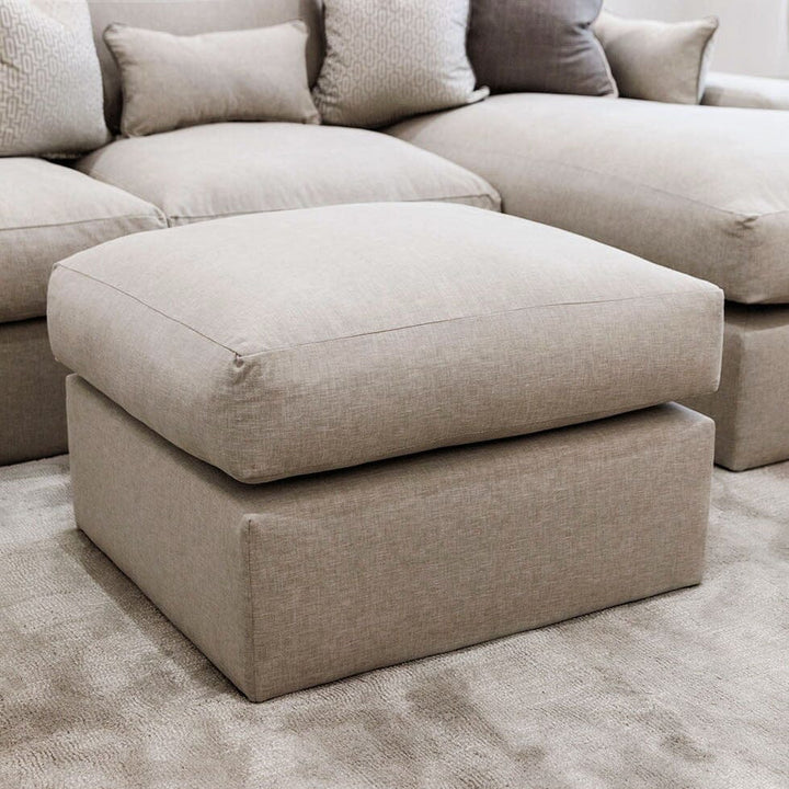 Tribeca Warm Grey Medium Footstool MTO Sofa 