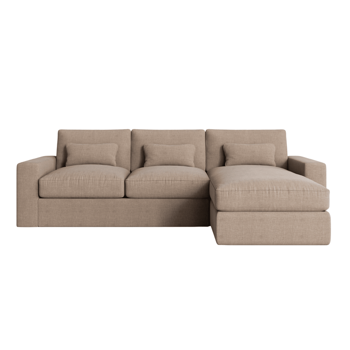 Tribeca Warm Grey Sofa Range Sofa Medium Chaise End Sofa - Right Hand Facing Love Seat 