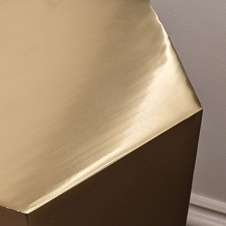 Trillionaire Medium Hexagonal Gold Side Table Furniture 