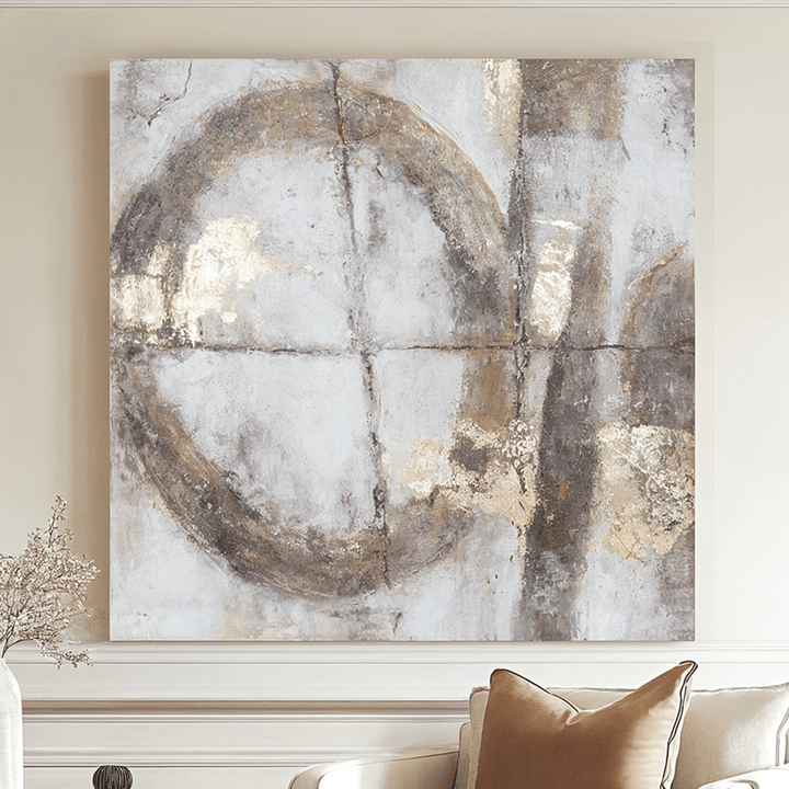 Trinity Gold & Bronze Textured Painted Canvas Wall Art Accessories 