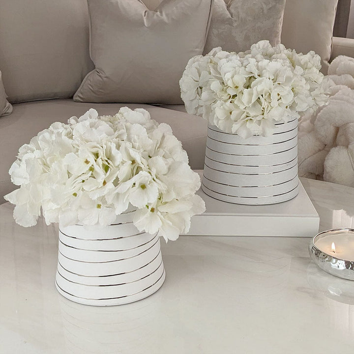 Trista White & Silver Petite Planter Accessories 